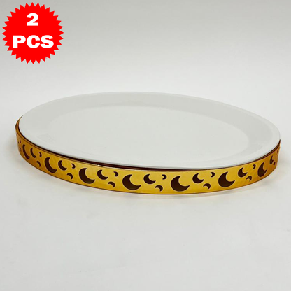 47x35 طبق تقديم كبير مع حامل معدني