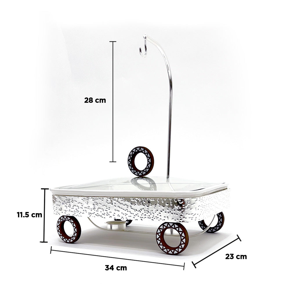 سخان طعام بقاعدة عجلات سعة 2.5 لتر