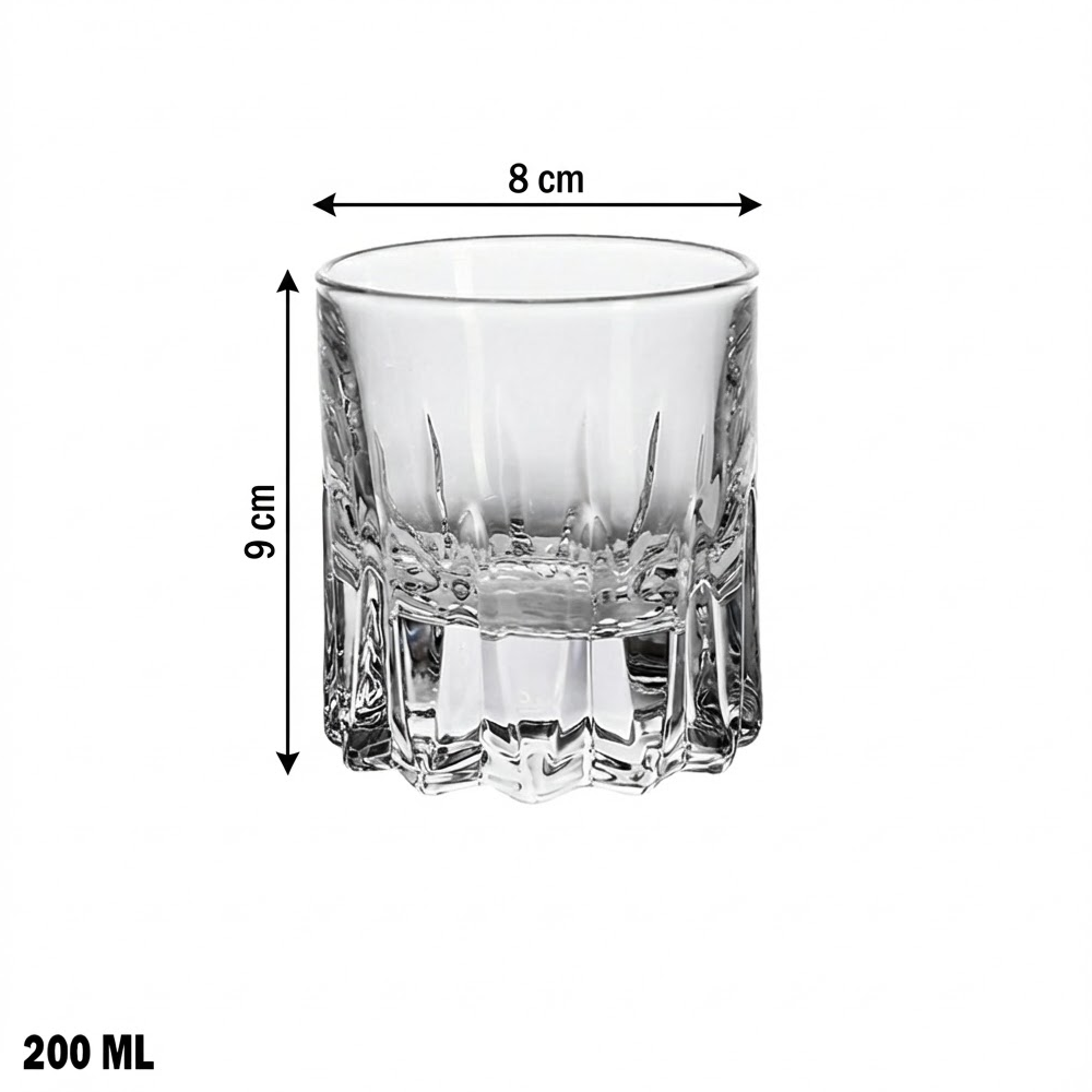 طقم أكواب زجاجية للتقديم 2قطعة