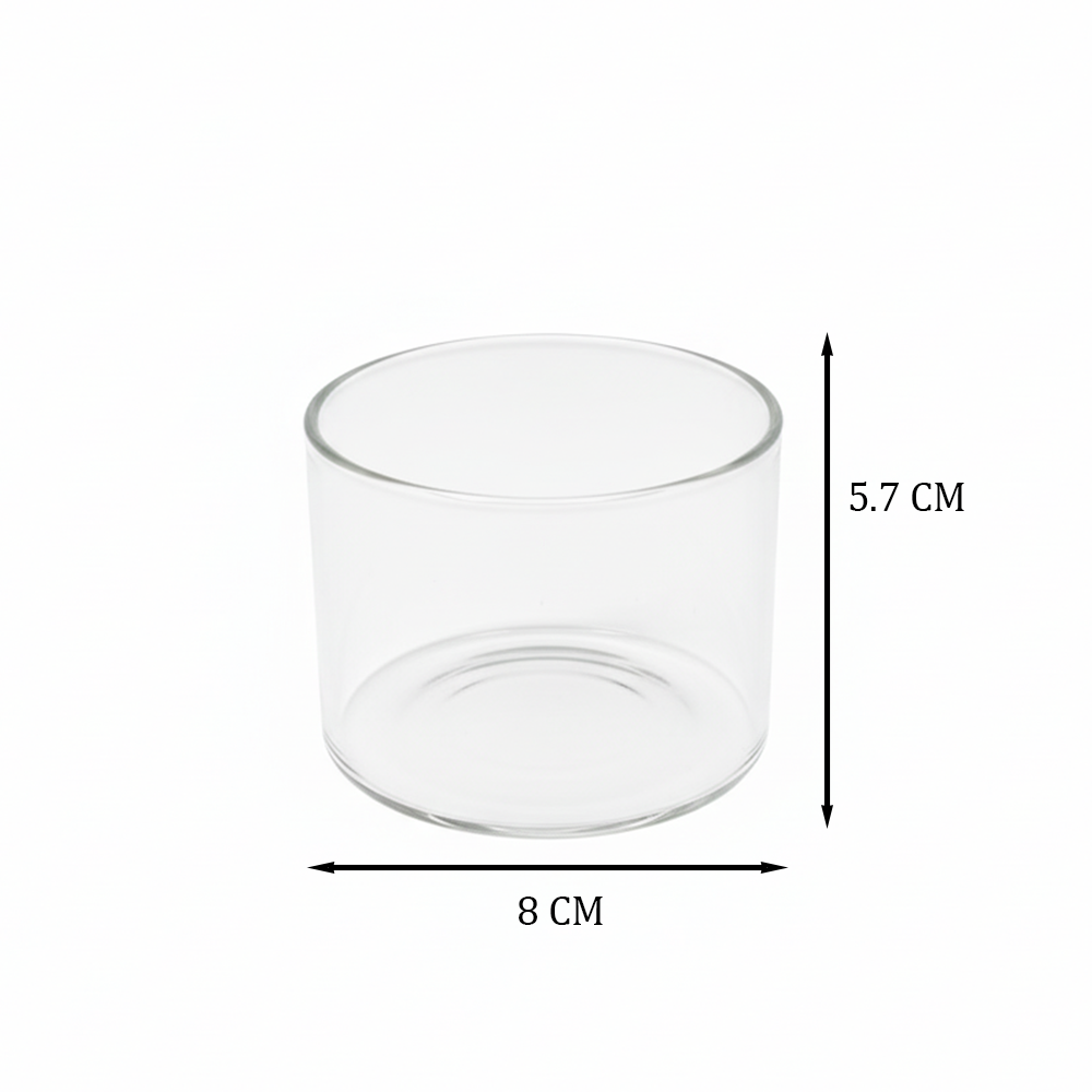 طقم أكواب تقديم زجاجية  قصيرة