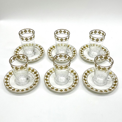 طقم استكانة وفنجان 18قطعة Diva Lady
