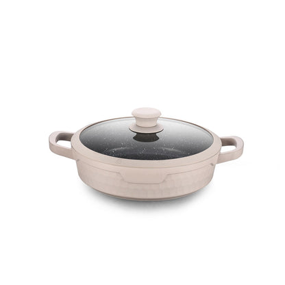 طقم طاجن وأواني طهي جرانيتية غير لاصقة 5 قطع