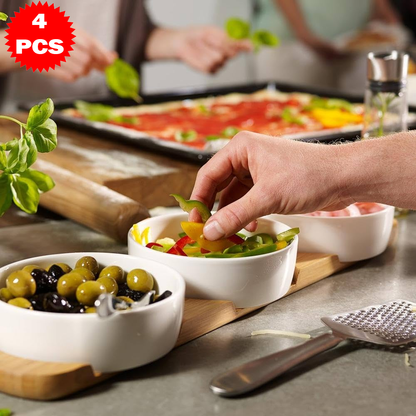 طقم تقديم مع قاعدة خشب محددة