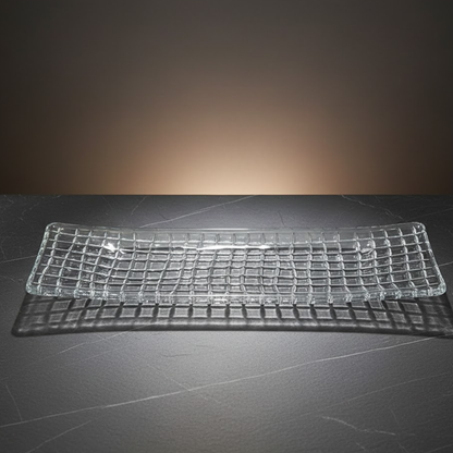 صينية تقديم زجاجية فاخرة