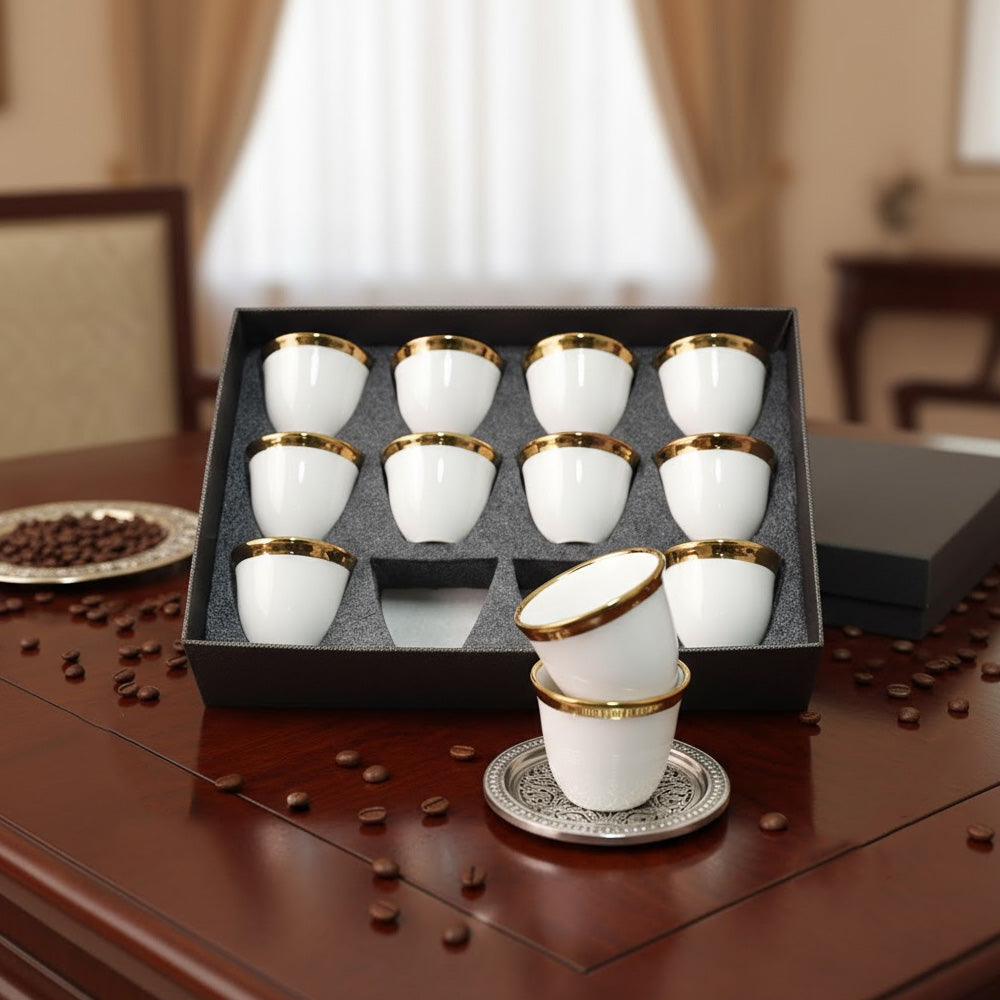 طقم فناجين قهوة عربية – ١٢ قطعة