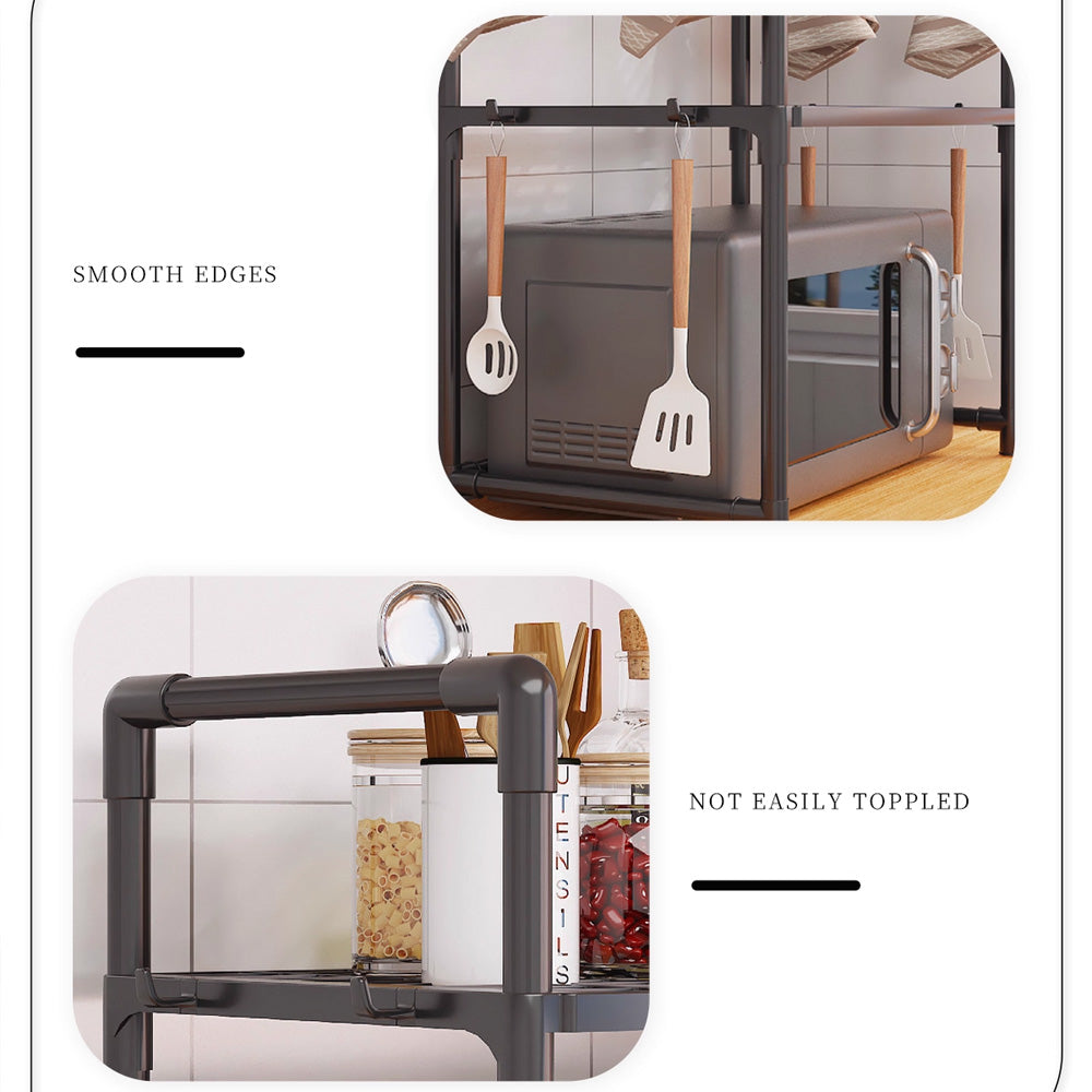 رف منظم للمطبخ بخطافات