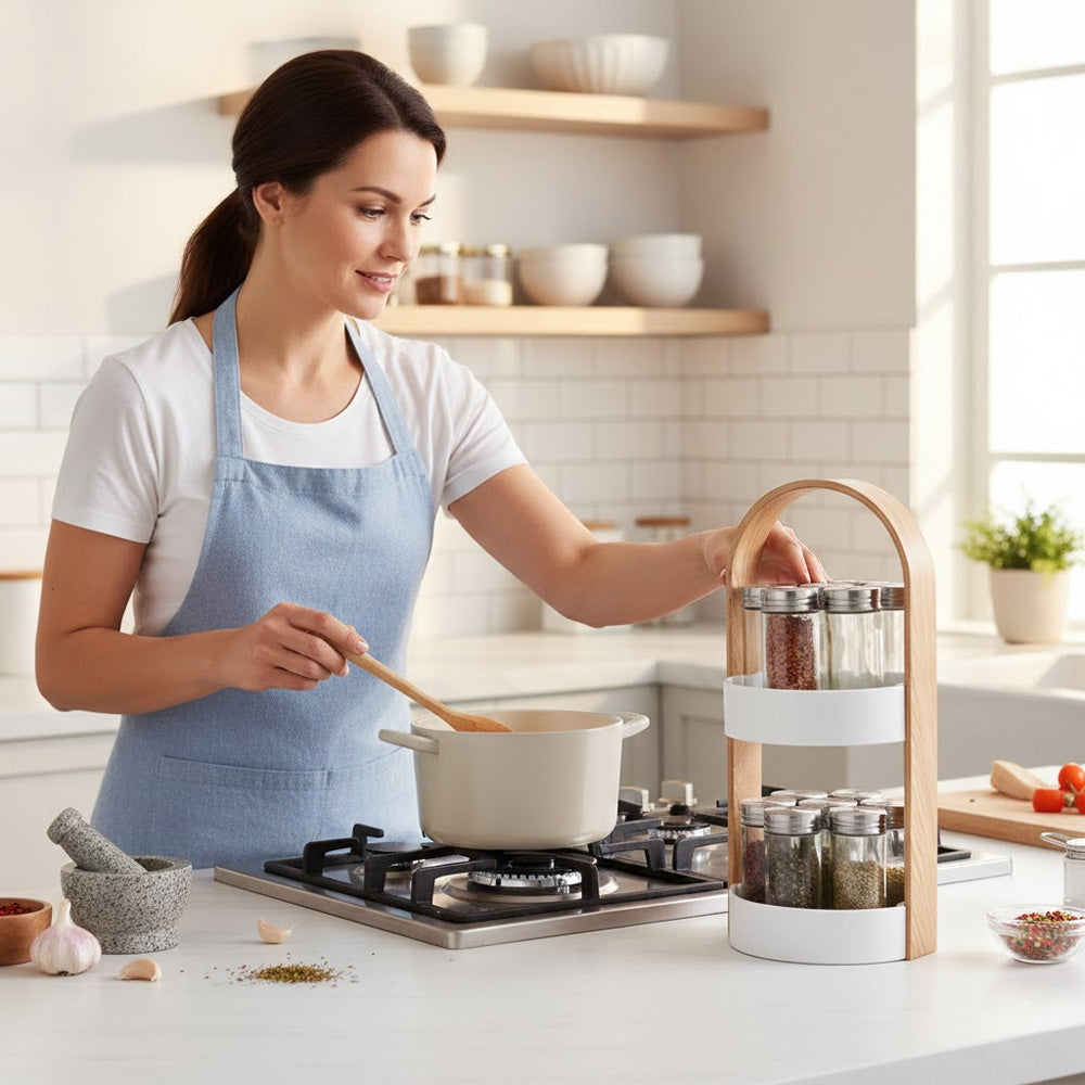 حامل توابل دوار بـ 14 قطعة