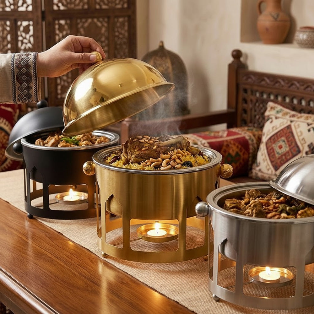 سخان طعام قبة من الفولاذ المقاوم للصدأ سعة 3 لتر