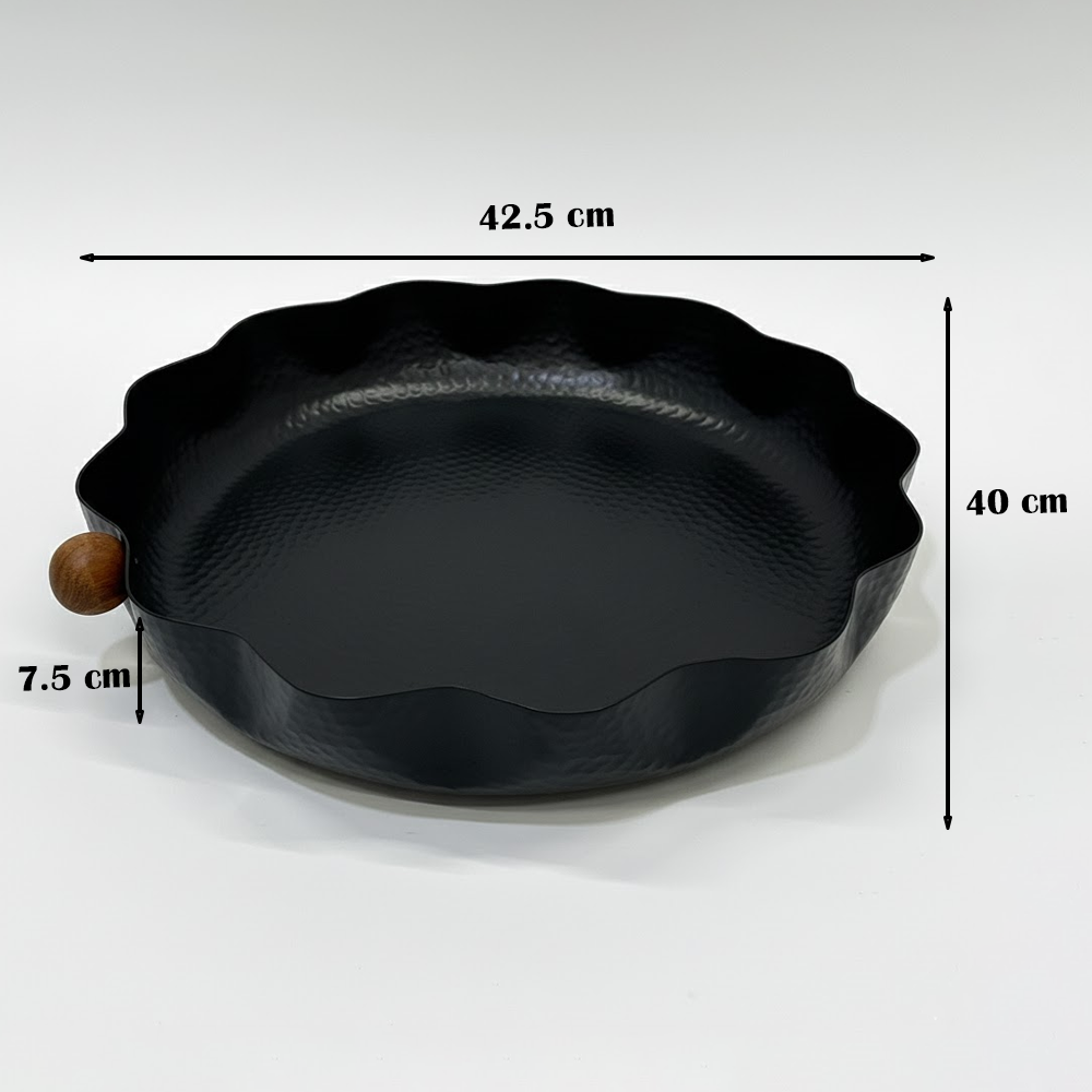 صينية تقديم معدنية كبيرة