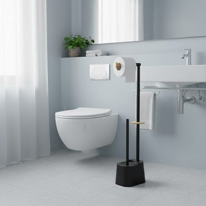 حامل ورق التواليت مع حامل فرشاة