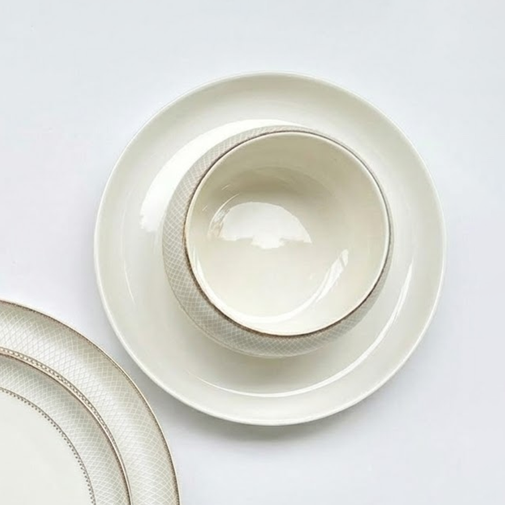 طقم أطباق مائدة فاخر 24 قطعة