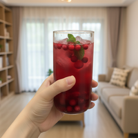 طقم أكواب زجاجية طويلة شفافة 500 مل 4 قطع