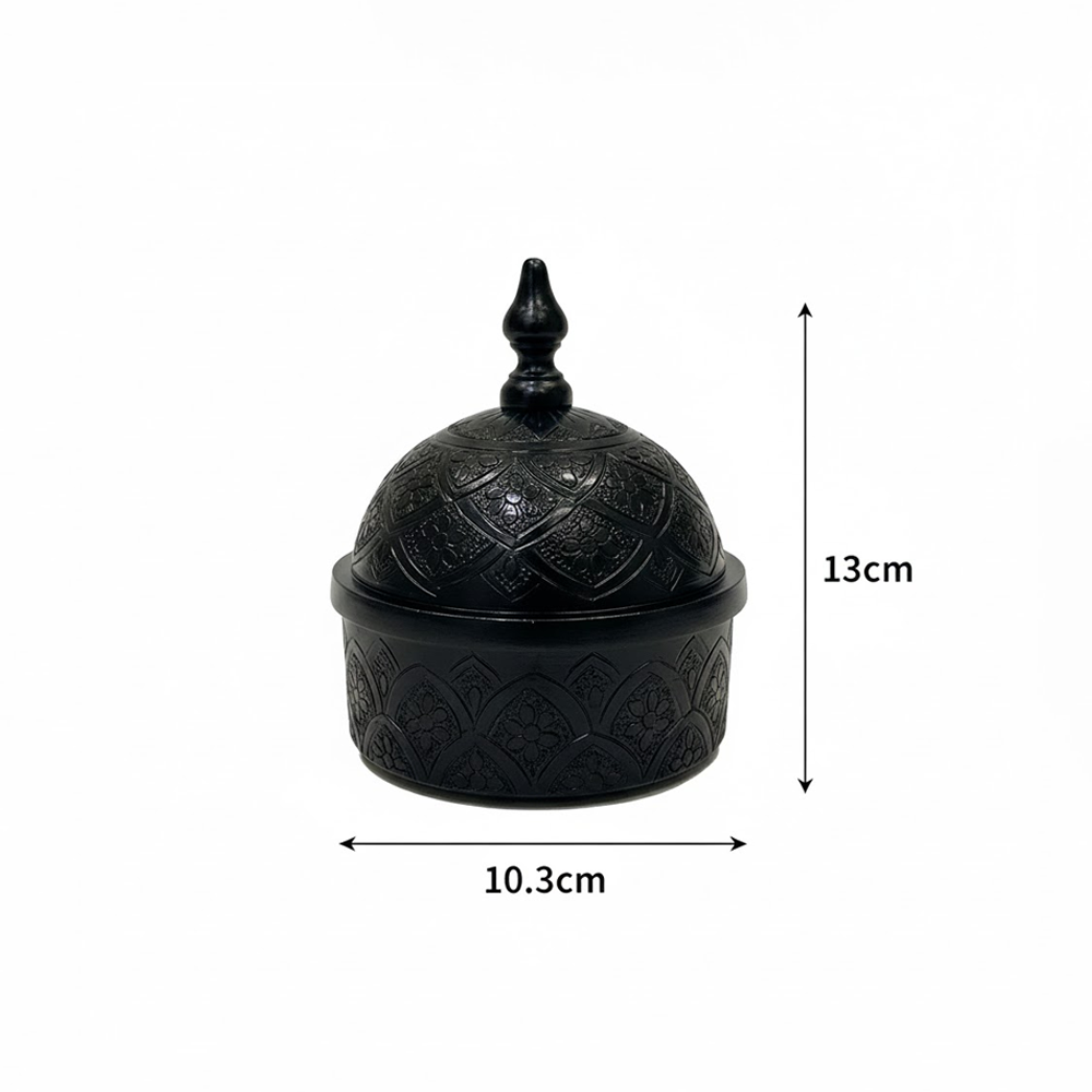 وعاء تمر معدني فاخر مزخرف