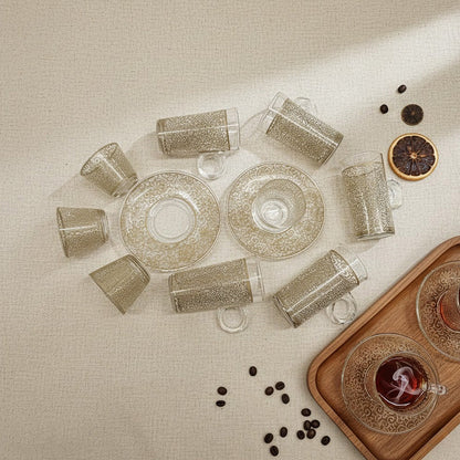 طقم استكانة وفنجان 18 قطعة Diva Lady