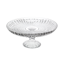 طبق تقديم زجاجي فاخر على قاعدة