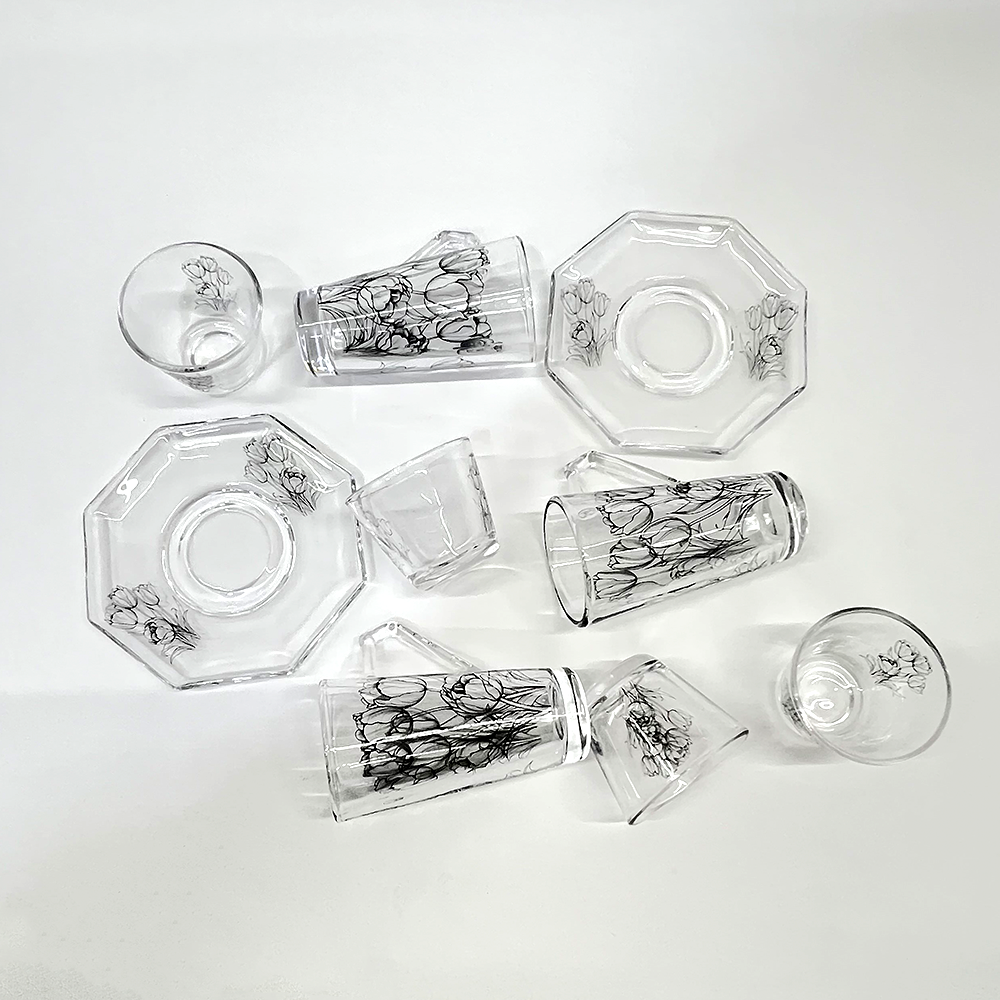 طقم استكانة وفنجان 18قطعة Diva Lady