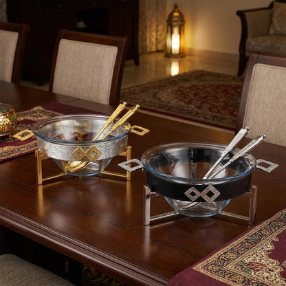 وعاء سلطة زجاجي سعة 4 لتر