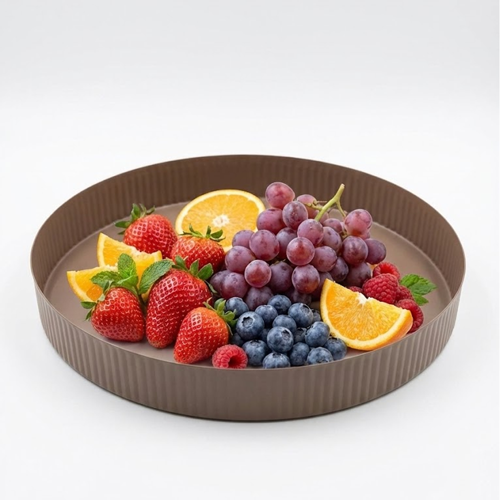 صينية تقديم دائرية فاخرة بتصميم عصري أنيق