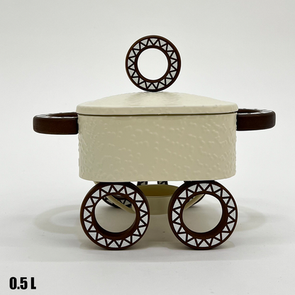 سخان طعام زجاجي مربع صغير 0.5 لتر