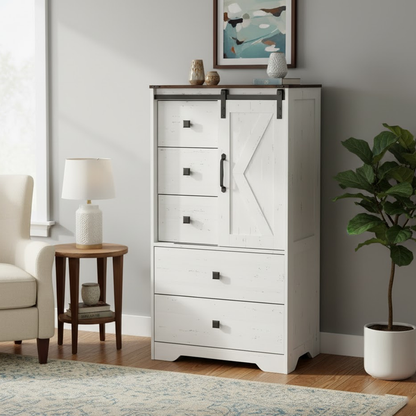 خزانة ملابس طويلة بخمس أدراج