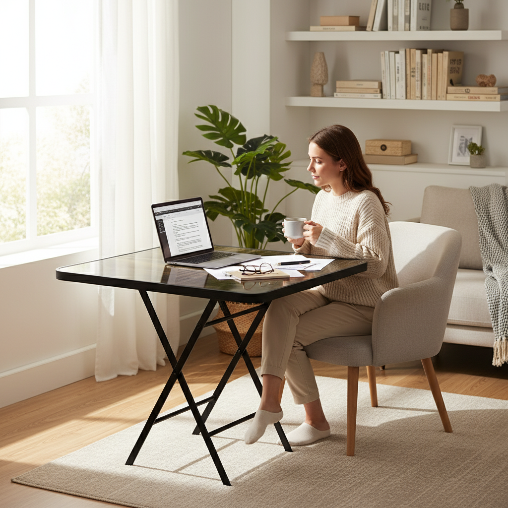 طاولة مربعة محمولة قابلة للطي