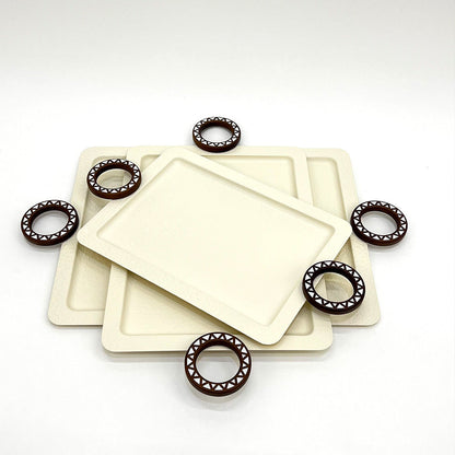 طقم صواني تقديم مكون من 3 قطع