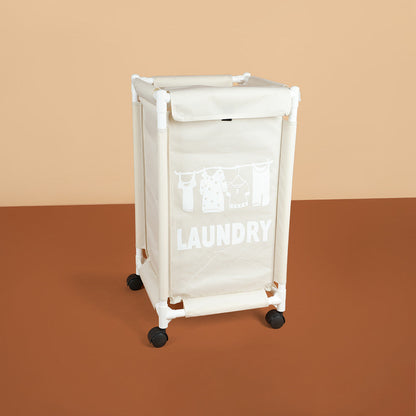 سلة غسيل ذات حجرة واحدة مع غطاء، المقاس: ارتفاع 65 × عرض 35 × طول 35