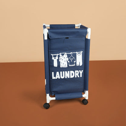 سلة غسيل ذات حجرة واحدة مع غطاء، المقاس: ارتفاع 65 × عرض 35 × طول 35