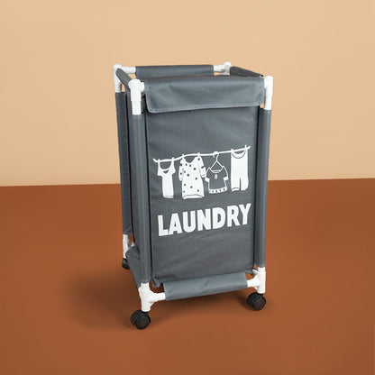 سلة غسيل ذات حجرة واحدة مع غطاء، المقاس: ارتفاع 65 × عرض 35 × طول 35