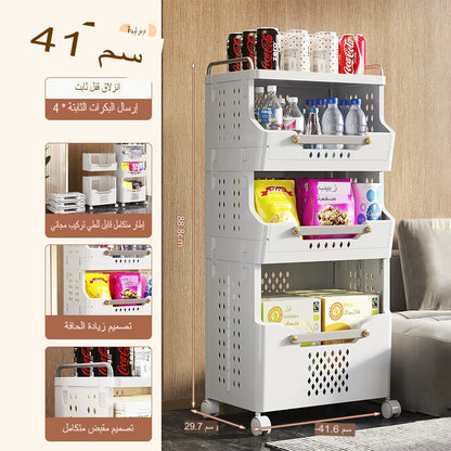 عربة تنظيم تخزين متعددة الطبقات