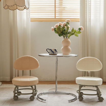 كرسي دوار منخفض مع عجلات