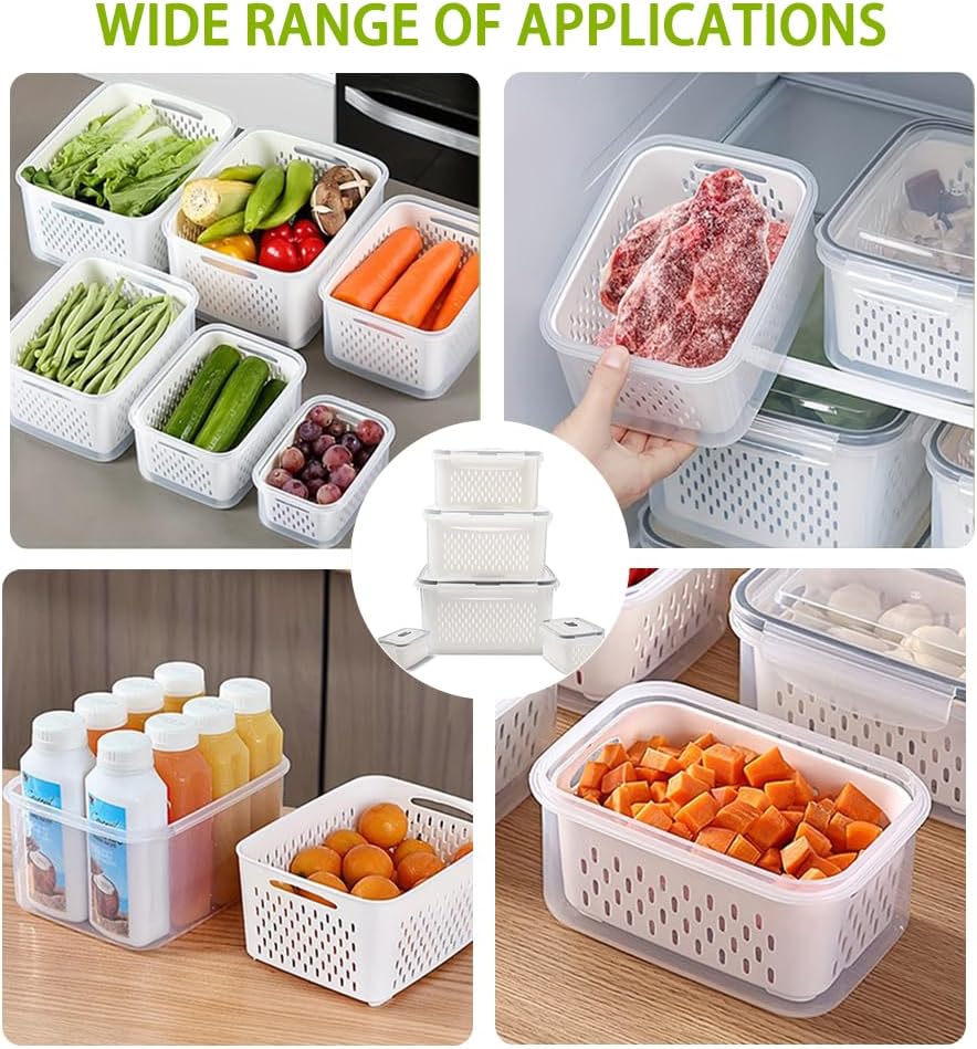 طقم صناديق ثلاجة للتخزين 9 قطعة