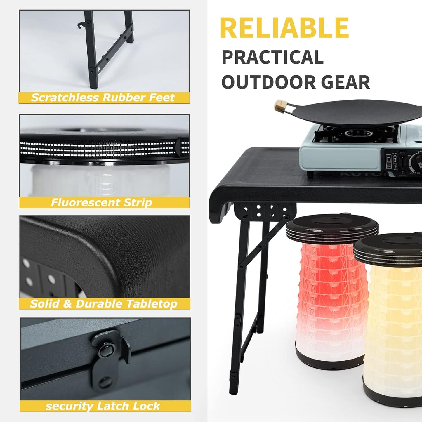 طقم طاولة وكراسي قابلة للطي