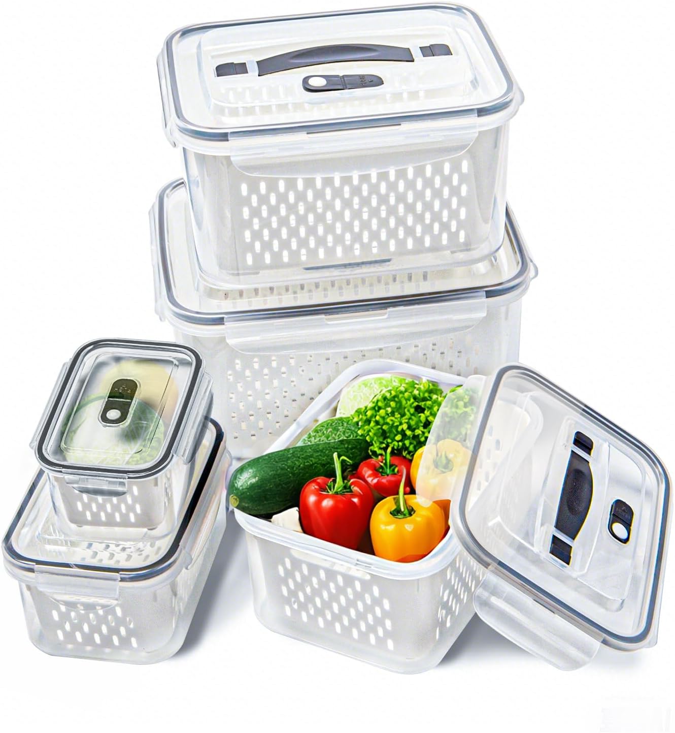 طقم صناديق ثلاجة للتخزين 9 قطعة