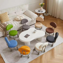 كرسي دوار منخفض مع عجلات