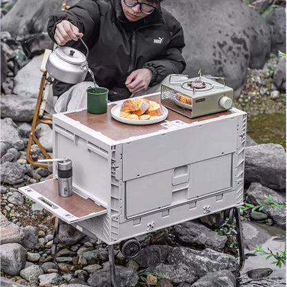 عربة وصندوق تخزين محمولة