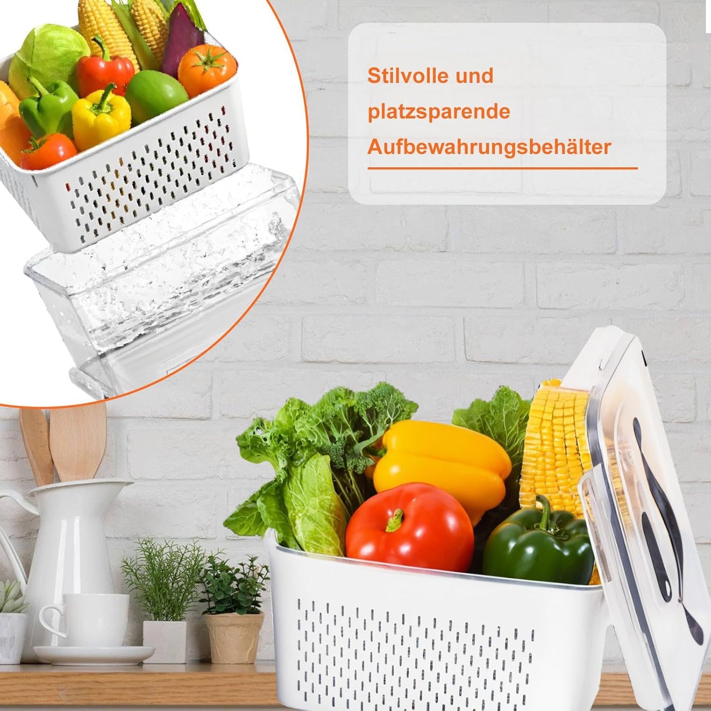 طقم صناديق ثلاجة للتخزين 9 قطعة