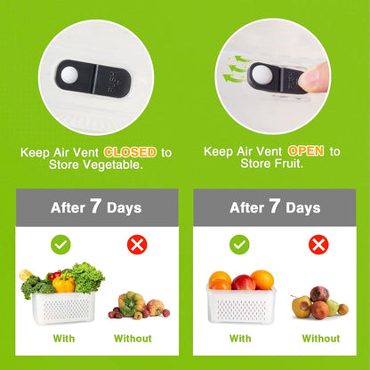 طقم صناديق ثلاجة للتخزين 7 قطعة