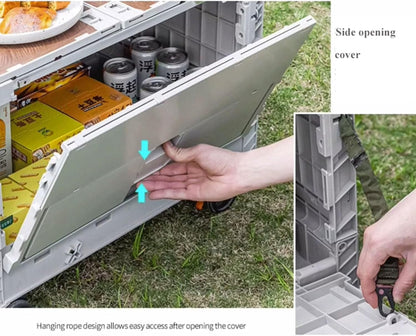 عربة وصندوق تخزين محمولة