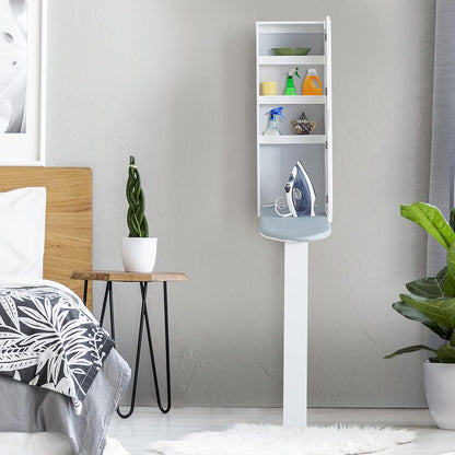 لوح مُنظم مع خزانة تخزين ومرايا