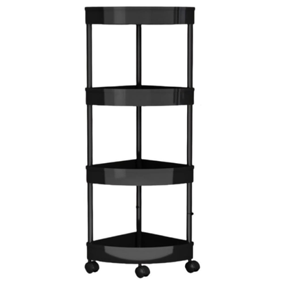 رف تخزين زاوية متعددة الطوابق بعجلات