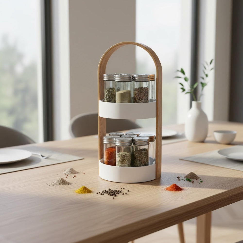 حامل توابل دوار بـ 14 قطعة