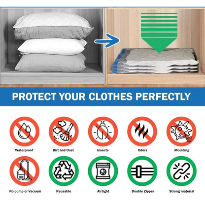 أكياس تخزين الملابس بتفريغ الهواء