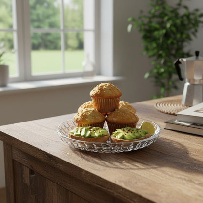 طبق تقديم زجاجي فاخر