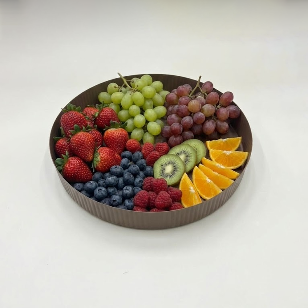 صينية تقديم دائرية فاخرة بتصميم عصري أنيق