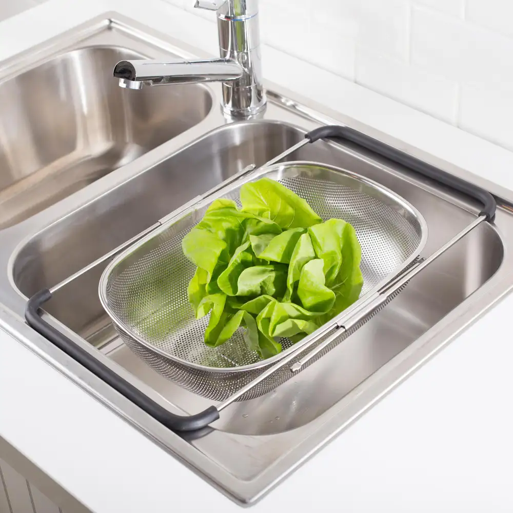 مصفاة الفولاذ المقاوم للصدأ القابلة للتمدد