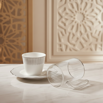 طقم استكانه وفنجان 18 قطعة