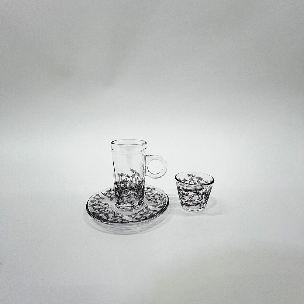 طقم استكانة وفنجان 18قطعة Diva Lady