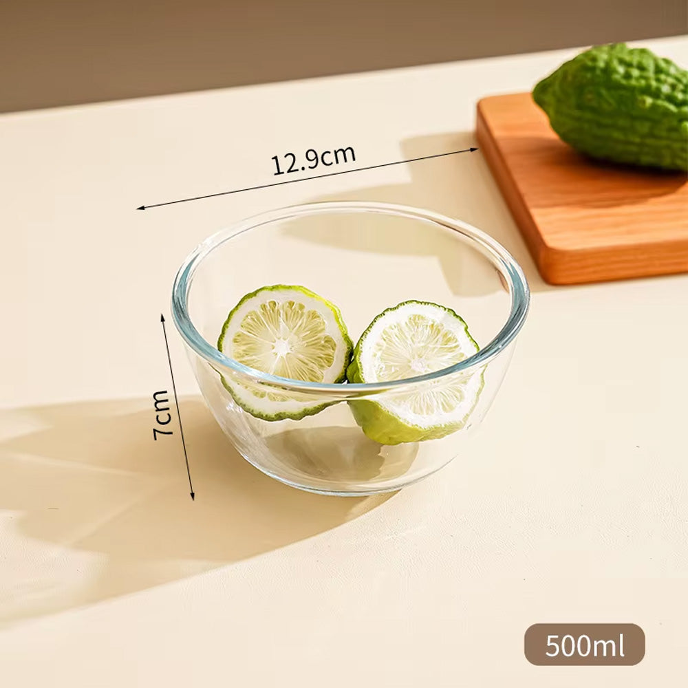 مجموعة أوعية شفافة زجاجية