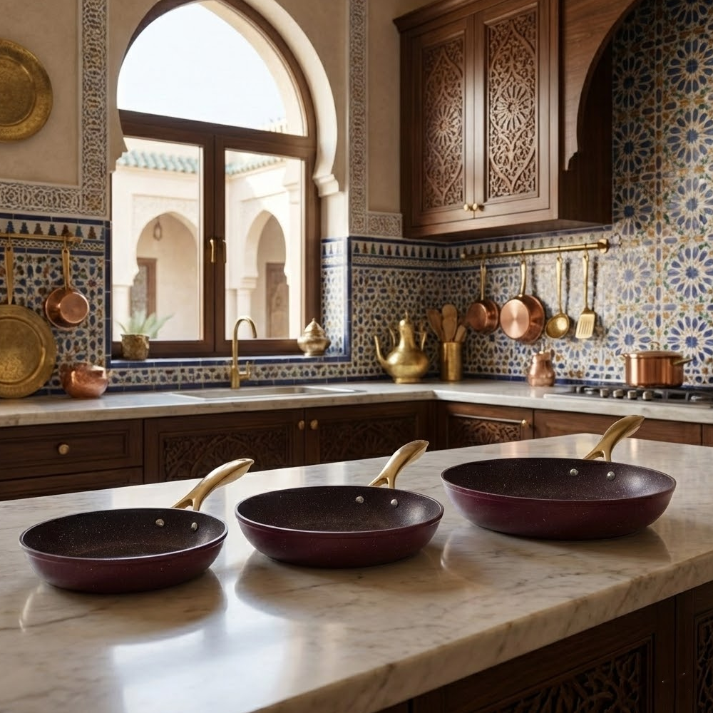 مقلاة جرانيت فاخرة غير لاصق